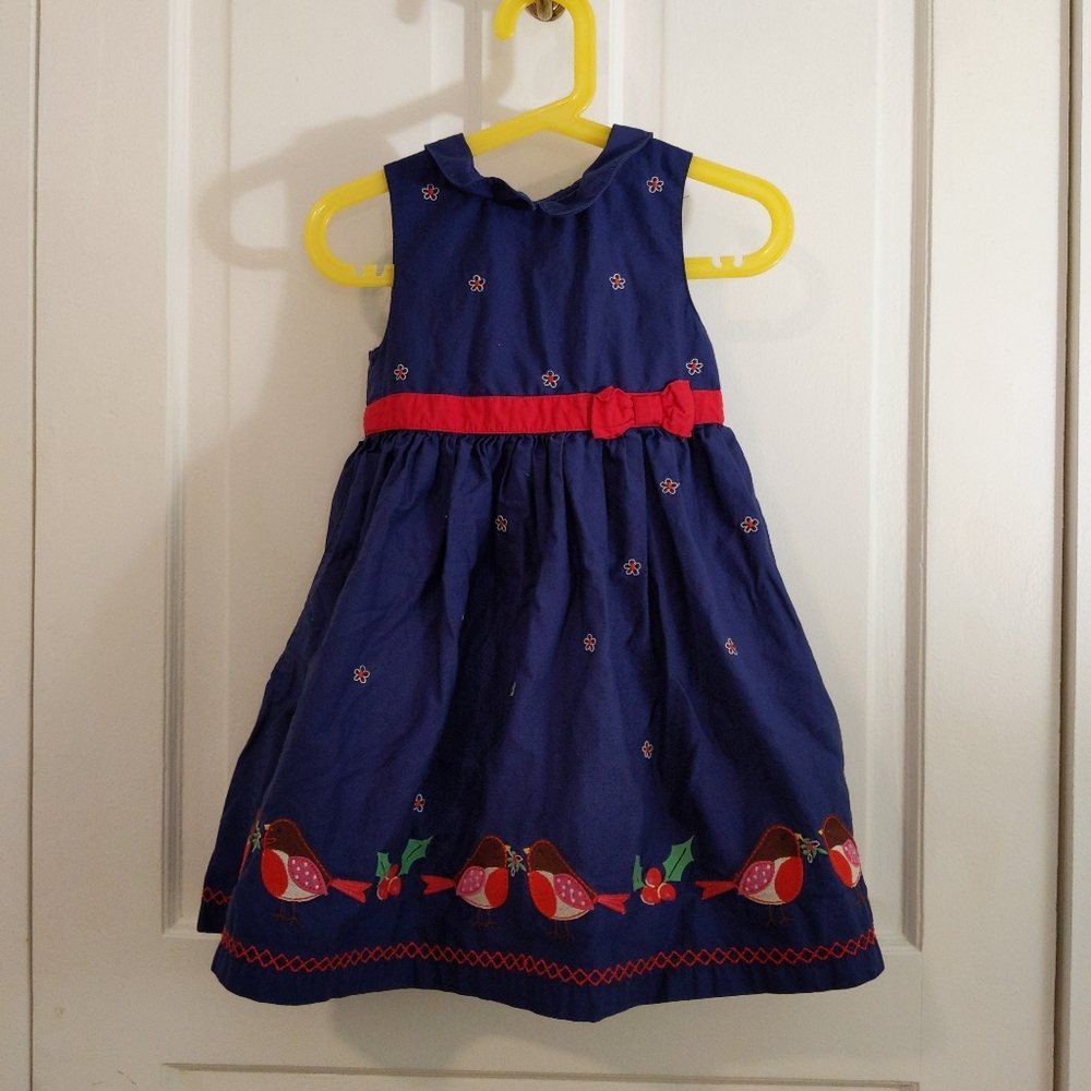 Jojo Maman Bebe navy blue dress 2-3 years